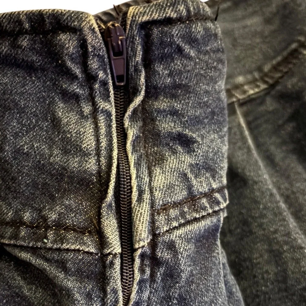 VTG Y2K Social Collision Pleated Denim Mini Skirt XL‎ Ruffle Hot topic